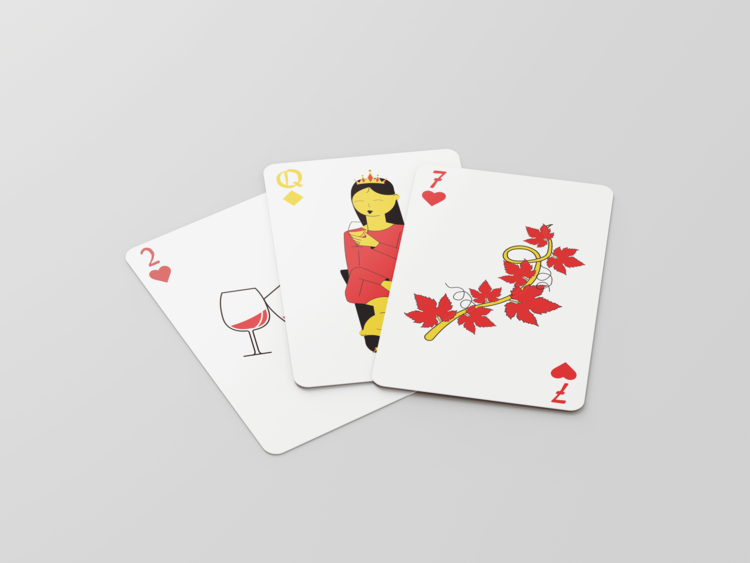 Design d'un jeu de cartes sur le thème du vin - Graphiste Freelance